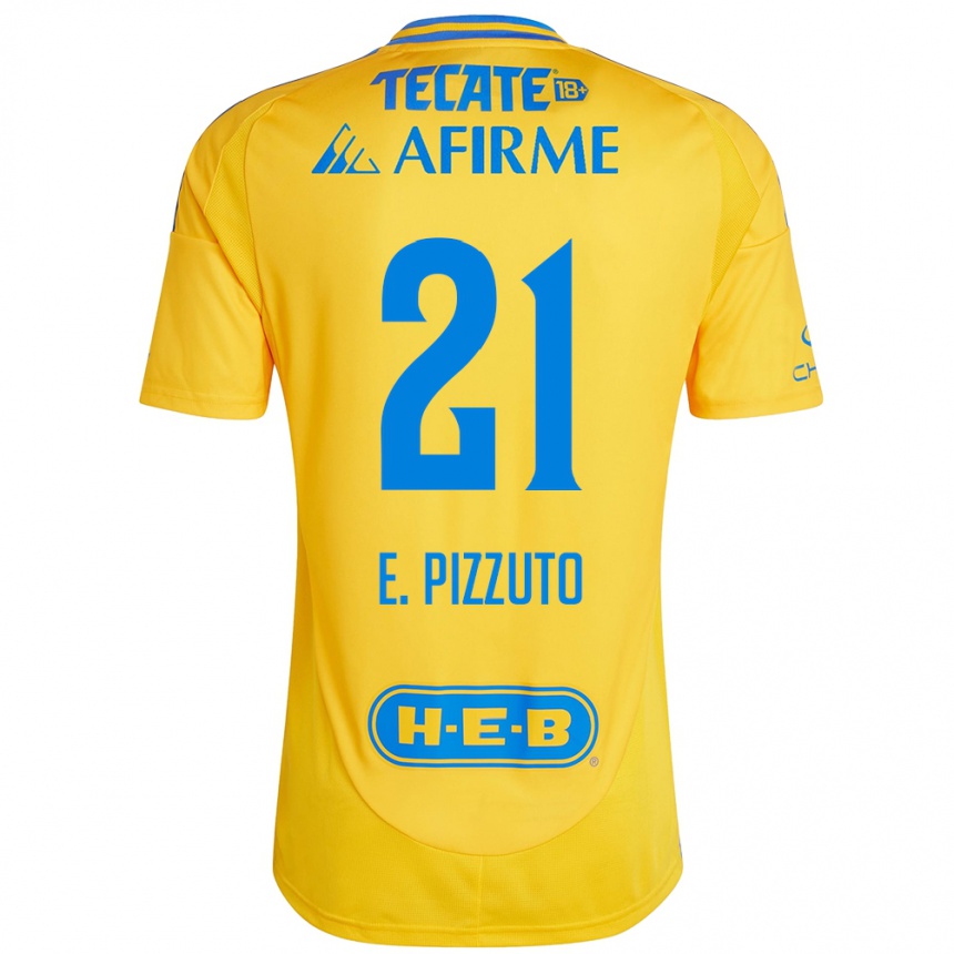 Enfant Football Maillot Eugenio Pizzuto #21 Or Jaune Tenues Domicile 2024/25 Canada