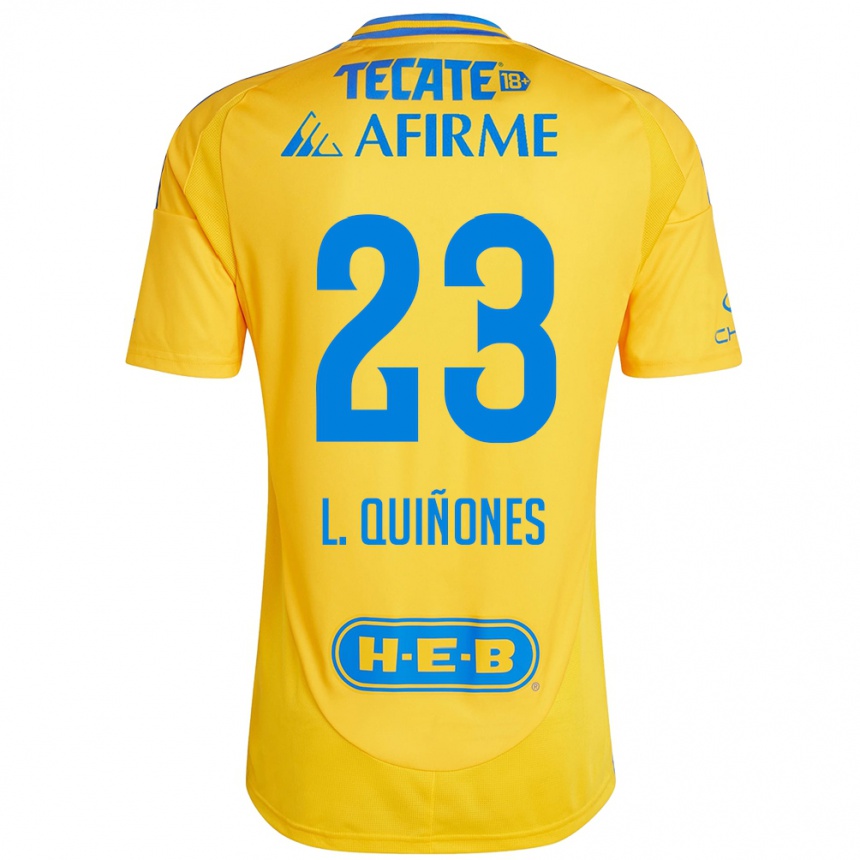 Kids Football Luis Quiñones #23 Gold Yellow Home Jersey 2024/25 T-Shirt Canada