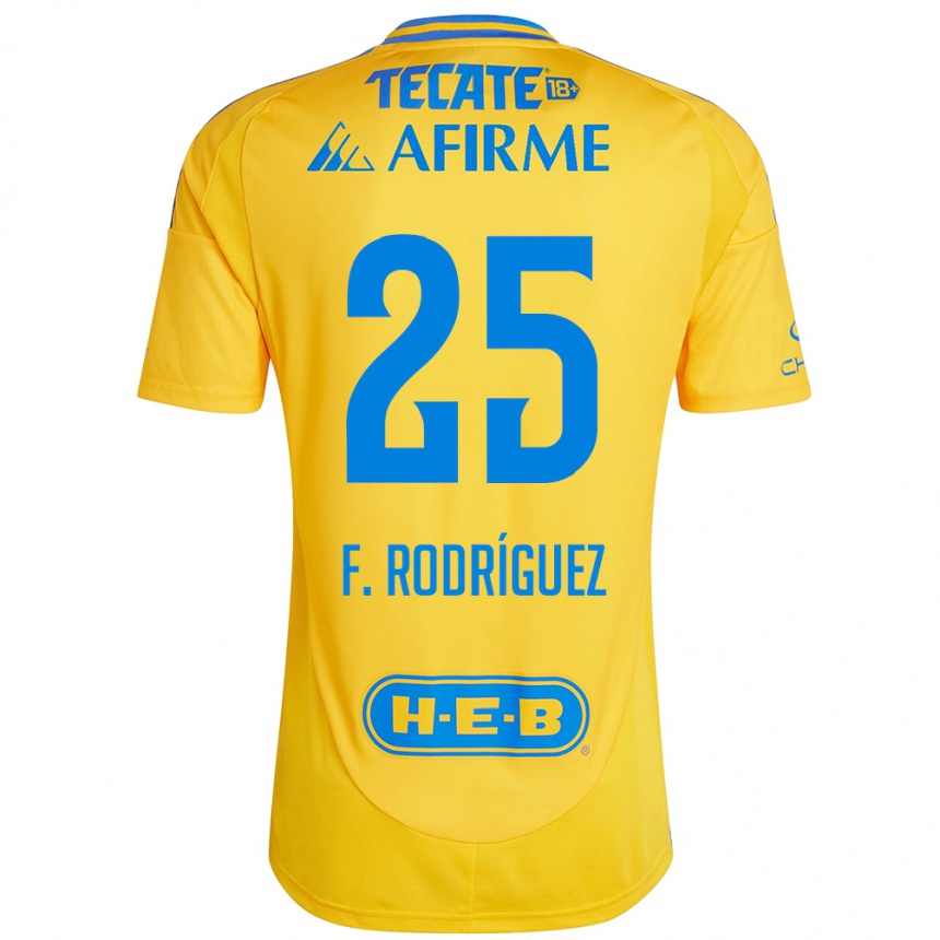 Enfant Football Maillot Felipe Rodríguez #25 Or Jaune Tenues Domicile 2024/25 Canada