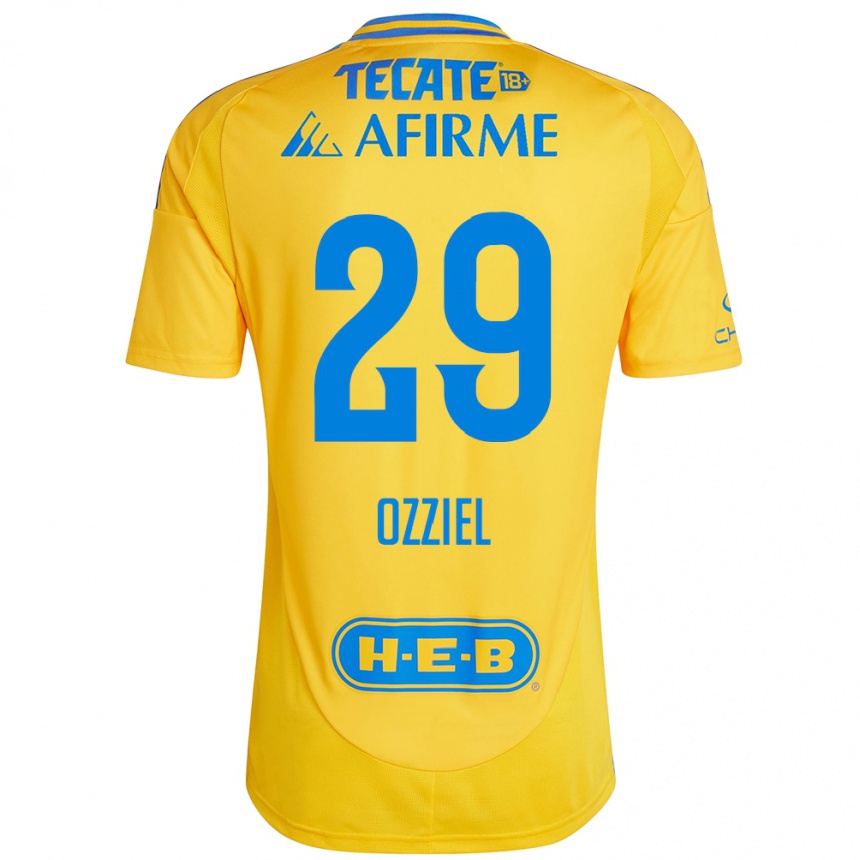 Kids Football Ozziel Herrera #29 Gold Yellow Home Jersey 2024/25 T-Shirt Canada