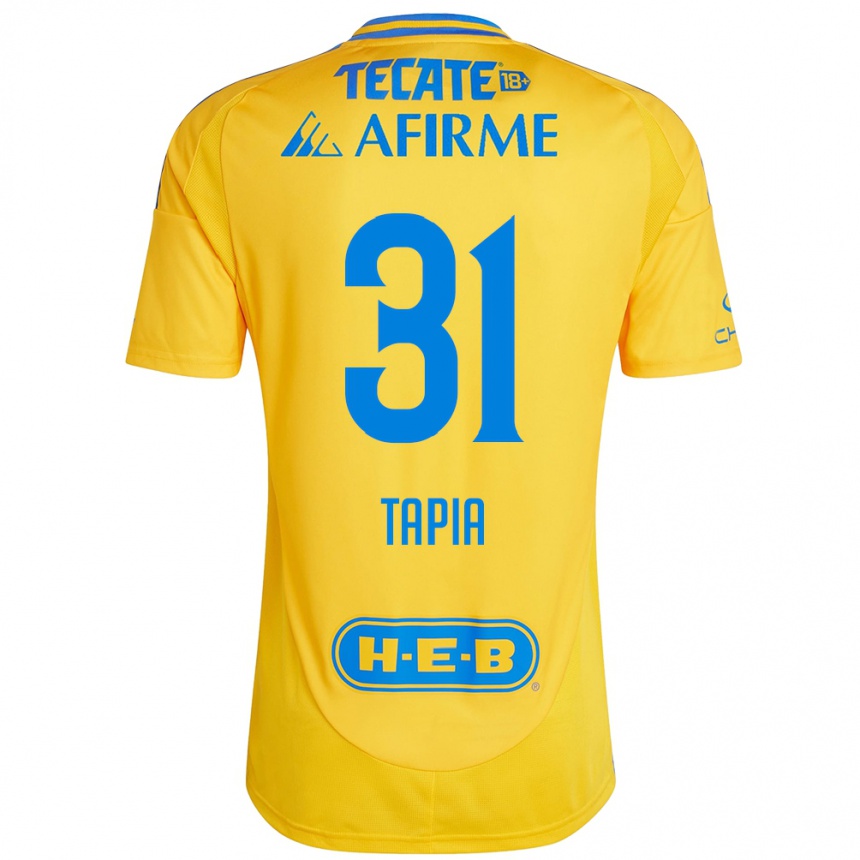 Enfant Football Maillot Fernando Tapia #31 Or Jaune Tenues Domicile 2024/25 Canada