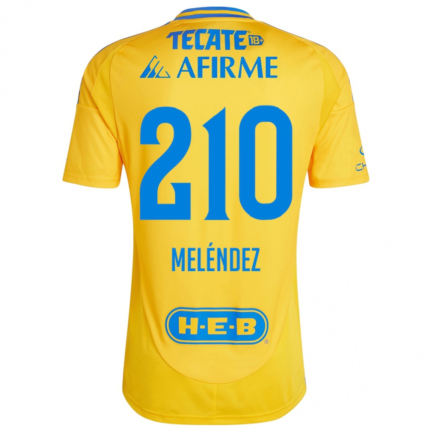 Kids Football Marcelo Meléndez #210 Gold Yellow Home Jersey 2024/25 T-Shirt Canada