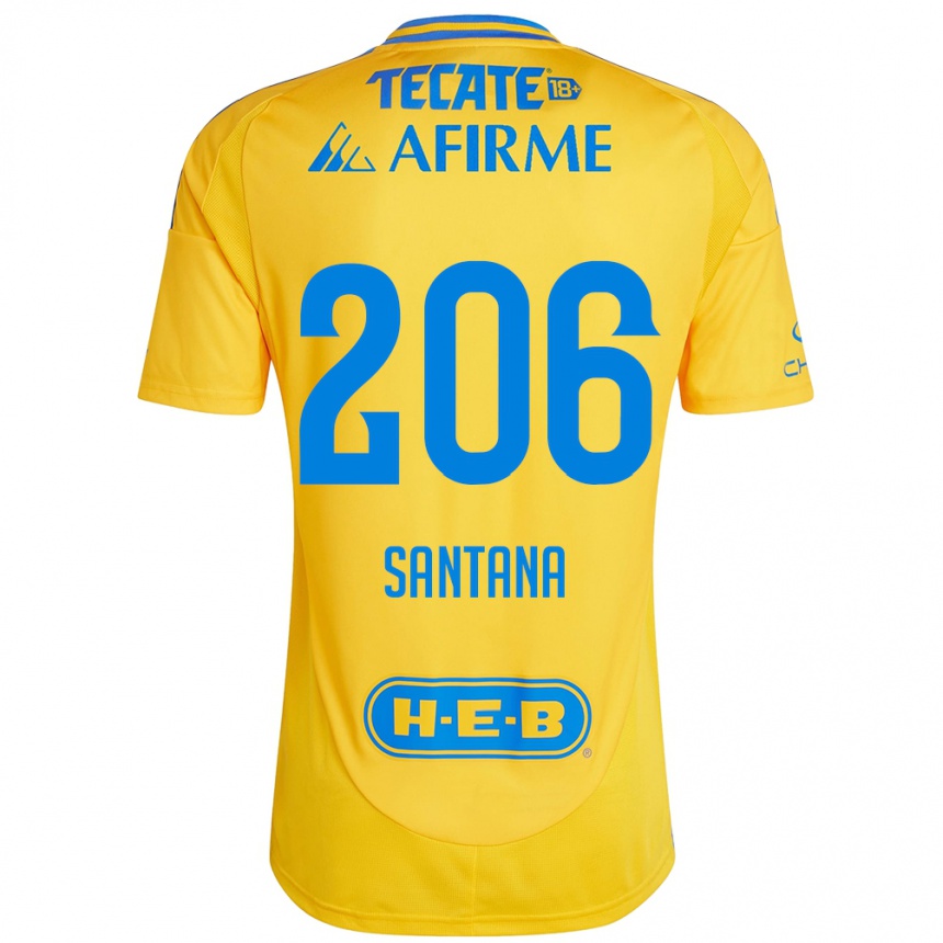 Enfant Football Maillot Joel Santana #206 Or Jaune Tenues Domicile 2024/25 Canada