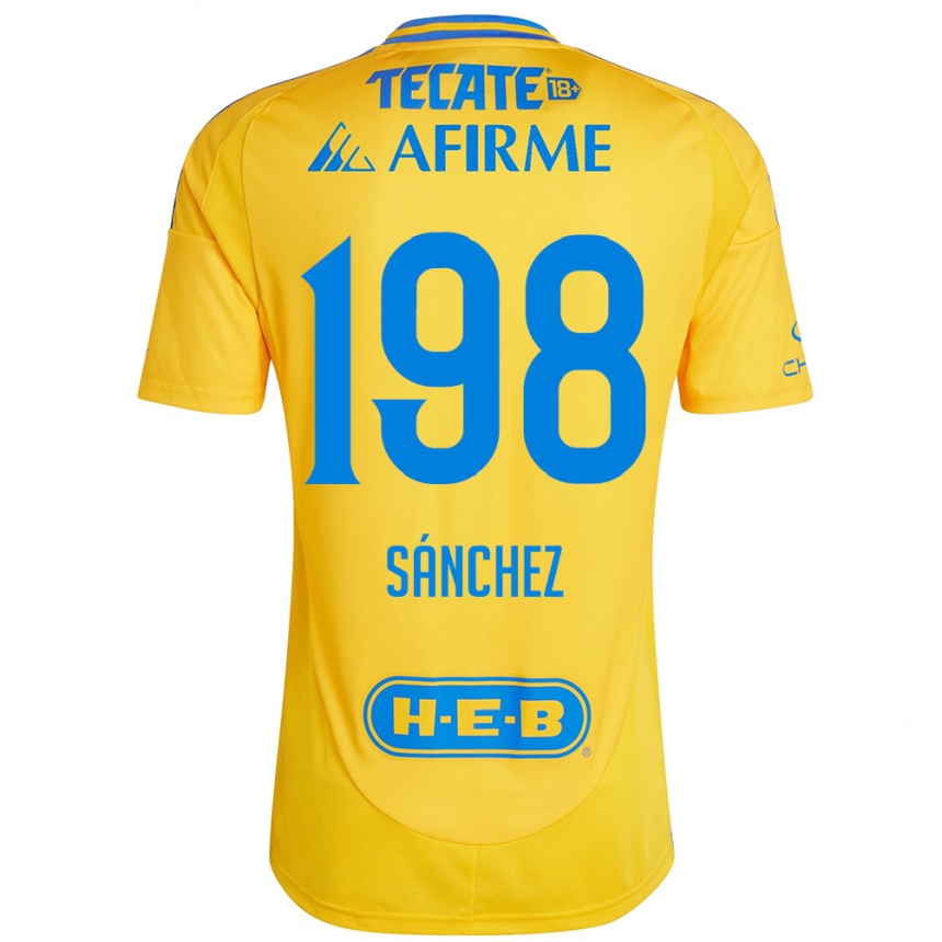 Kids Football Diego Sánchez #198 Gold Yellow Home Jersey 2024/25 T-Shirt Canada