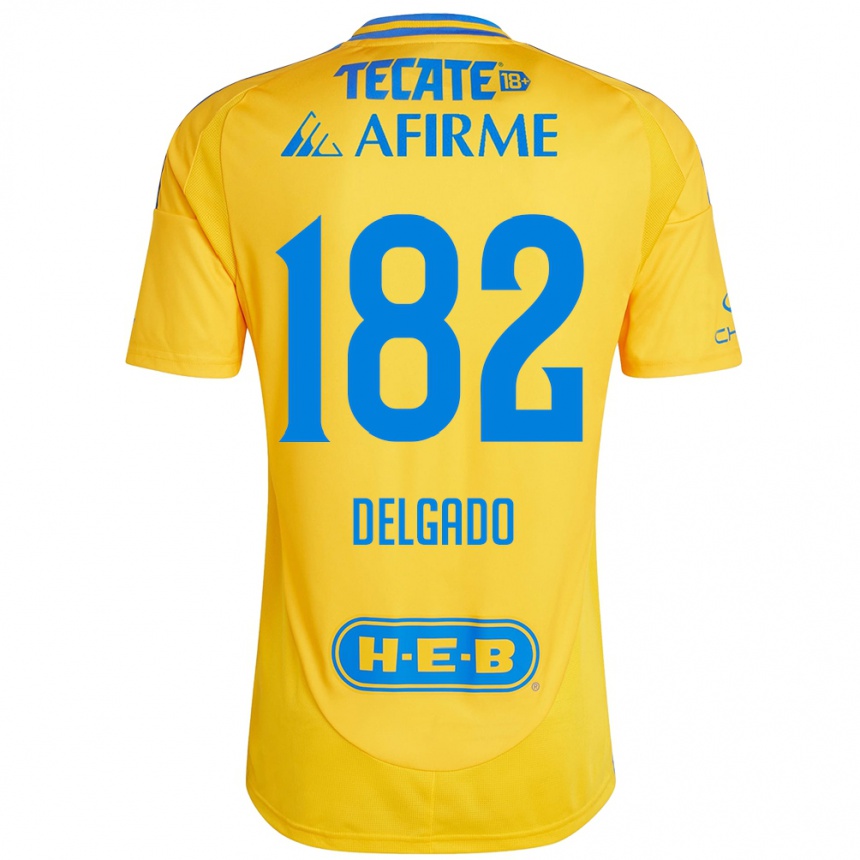 Enfant Football Maillot Arturo Delgado #182 Or Jaune Tenues Domicile 2024/25 Canada