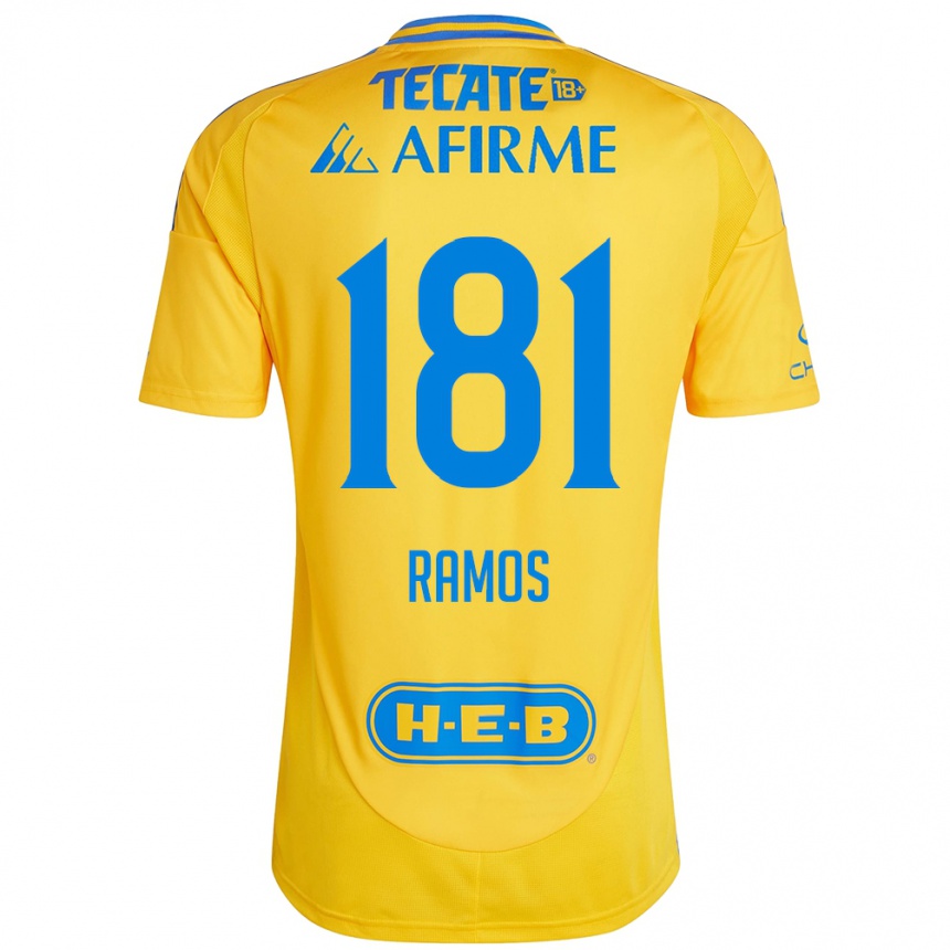 Enfant Football Maillot Anthony Ramos #181 Or Jaune Tenues Domicile 2024/25 Canada