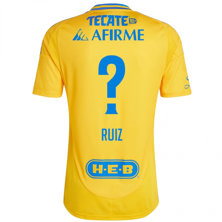 Kids Football Luis Ruiz #0 Gold Yellow Home Jersey 2024/25 T-Shirt Canada