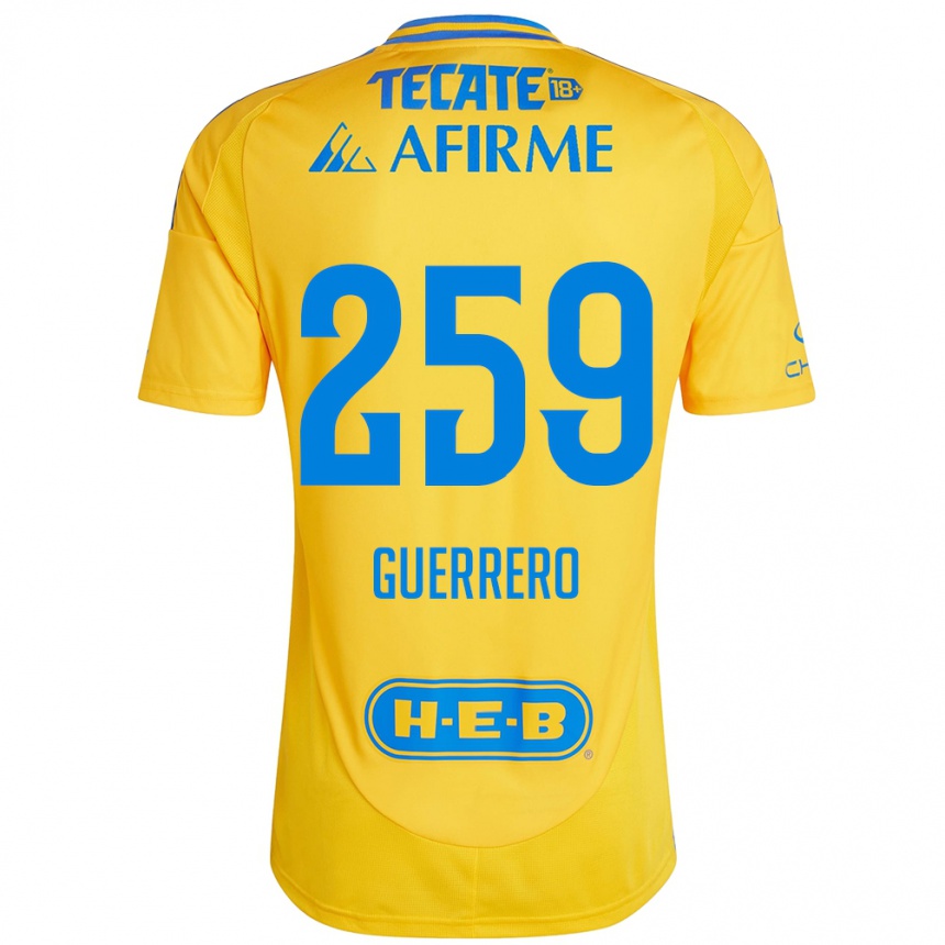 Kids Football Erick Guerrero #259 Gold Yellow Home Jersey 2024/25 T-Shirt Canada