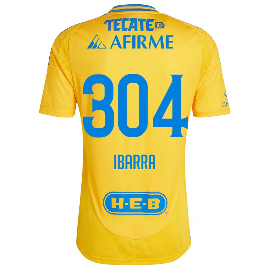 Kids Football Luis Ibarra #304 Gold Yellow Home Jersey 2024/25 T-Shirt Canada