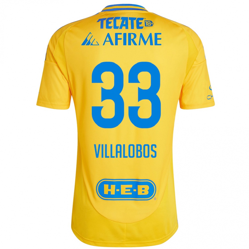 Enfant Football Maillot Vania Villalobos #33 Or Jaune Tenues Domicile 2024/25 Canada