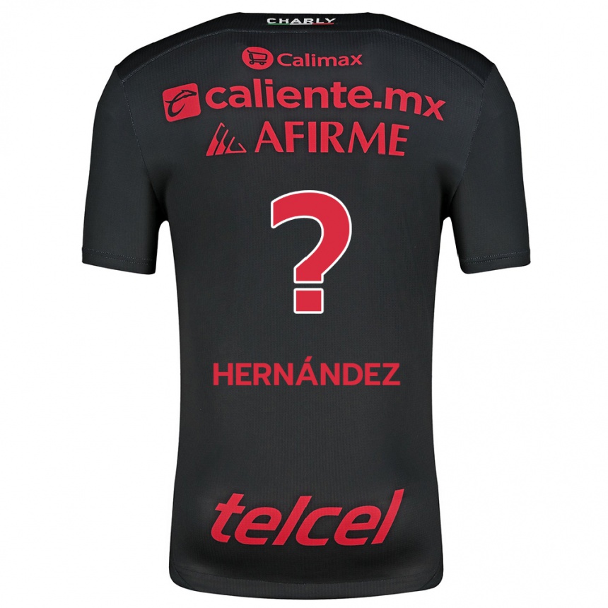 Enfant Football Maillot Betsiel Hernández #0 Noir Rouge Tenues Domicile 2024/25 Canada