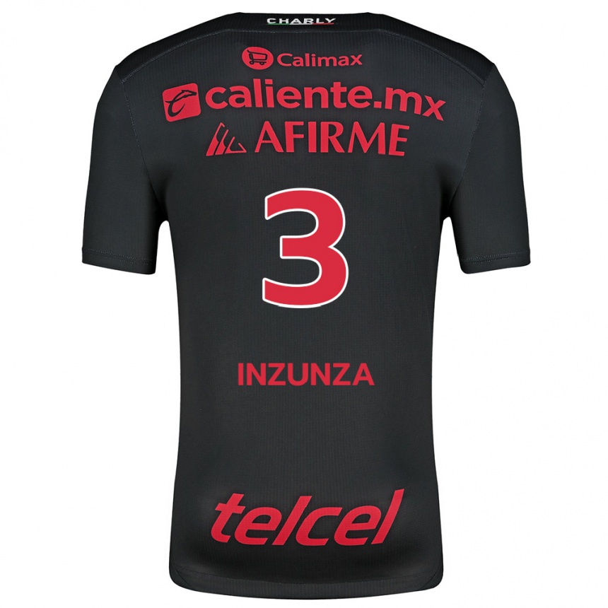 Kids Football Rafael Fernández #3 Black Red Home Jersey 2024/25 T-Shirt Canada