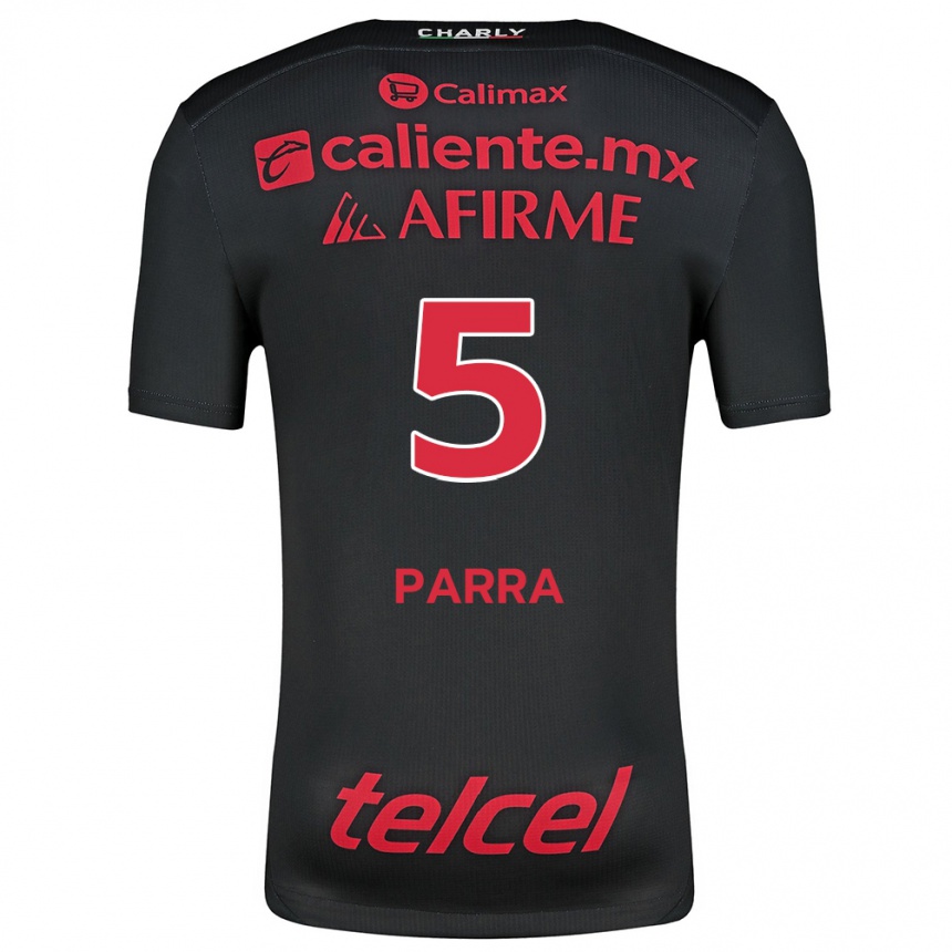 Enfant Football Maillot Rodrigo Parra #5 Noir Rouge Tenues Domicile 2024/25 Canada