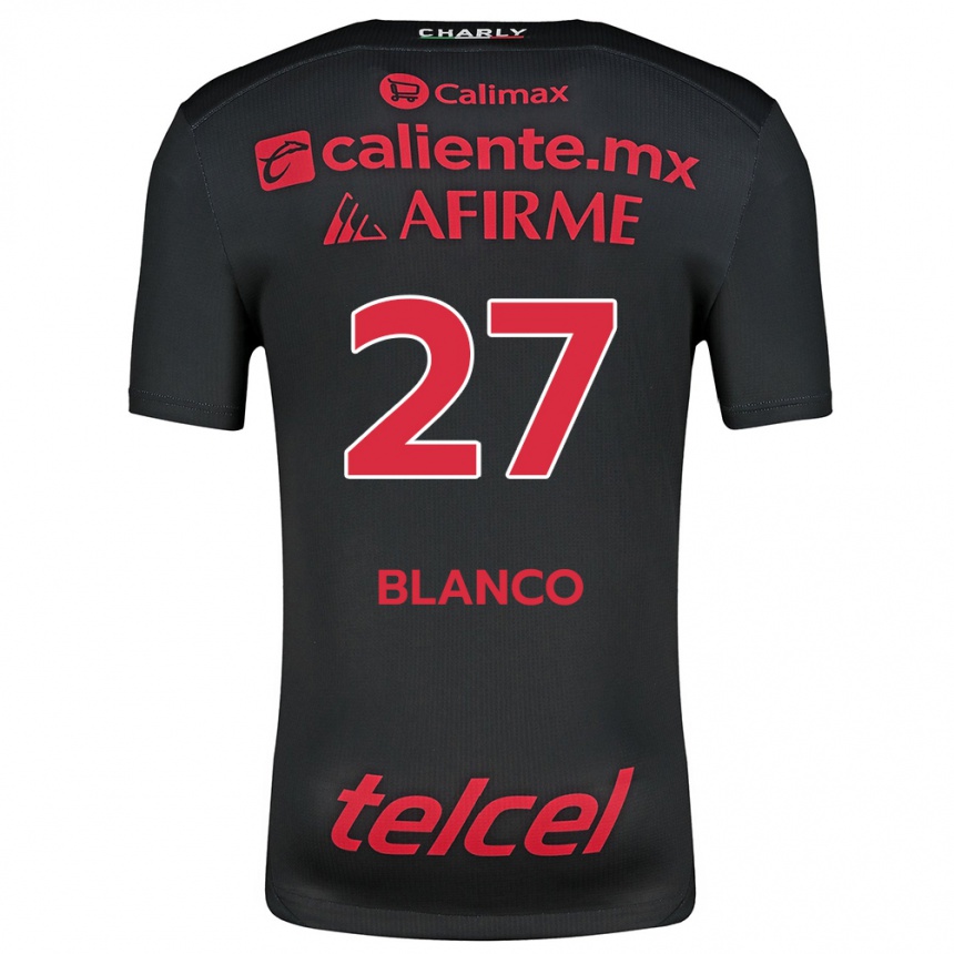 Enfant Football Maillot Domingo Blanco #27 Noir Rouge Tenues Domicile 2024/25 Canada