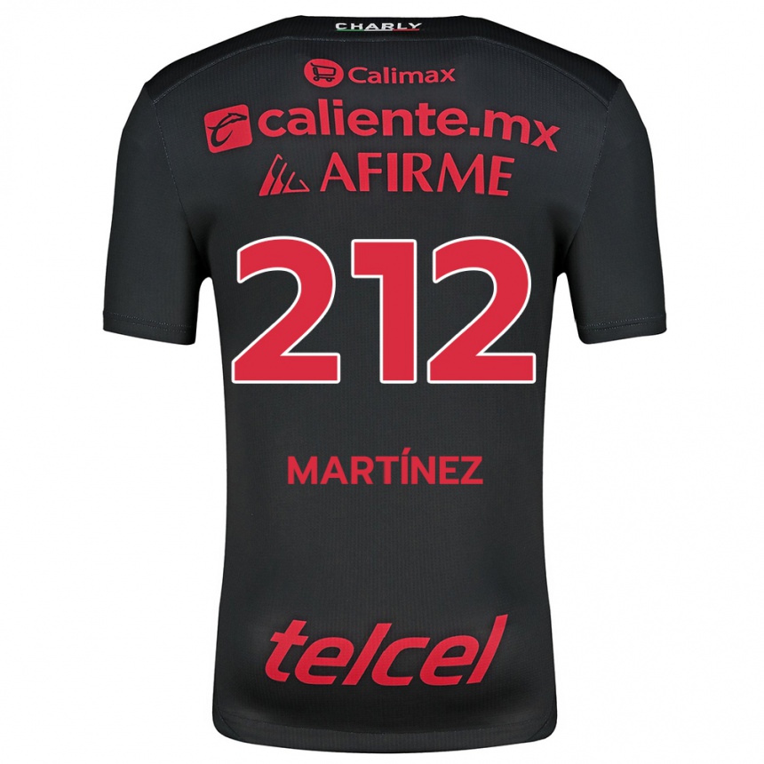 Enfant Football Maillot Juan Martínez #212 Noir Rouge Tenues Domicile 2024/25 Canada