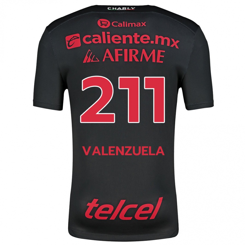 Enfant Football Maillot Aldieri Valenzuela #211 Noir Rouge Tenues Domicile 2024/25 Canada