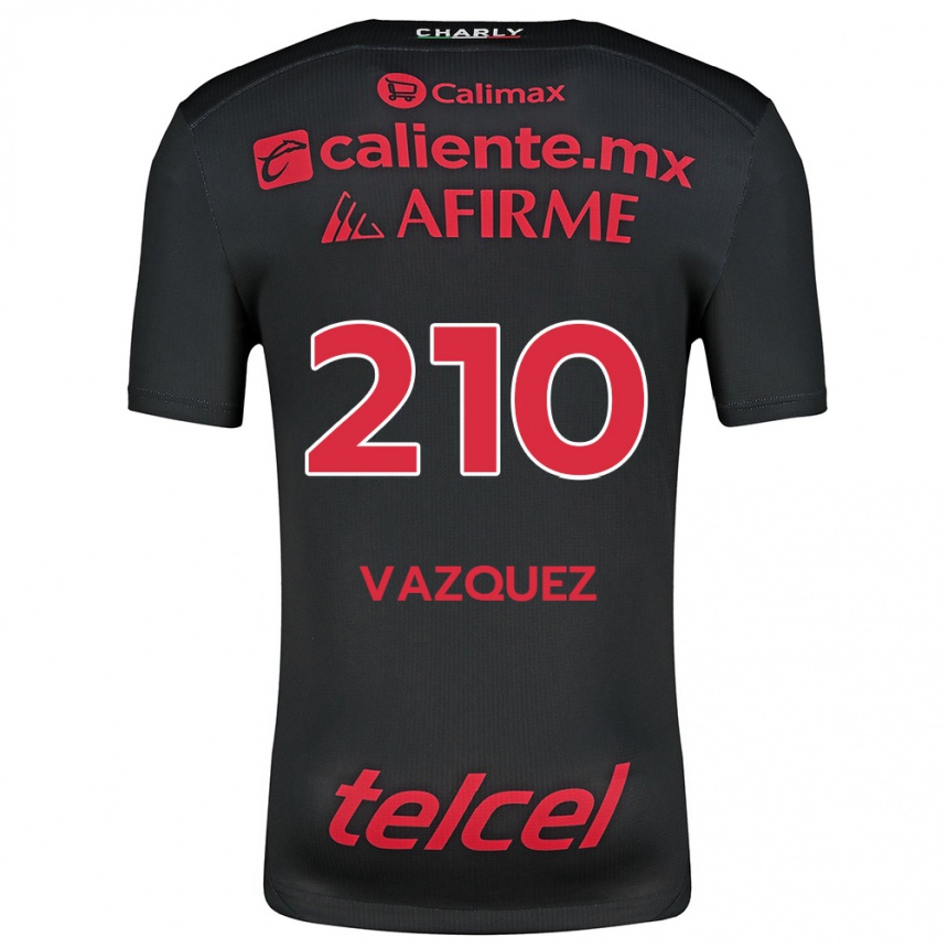 Enfant Football Maillot Daniel Vázquez #210 Noir Rouge Tenues Domicile 2024/25 Canada