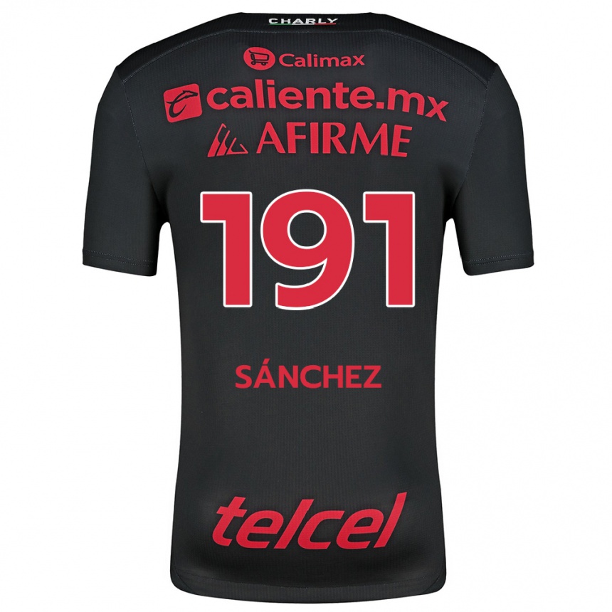 Kids Football Diego Sánchez #191 Black Red Home Jersey 2024/25 T-Shirt Canada