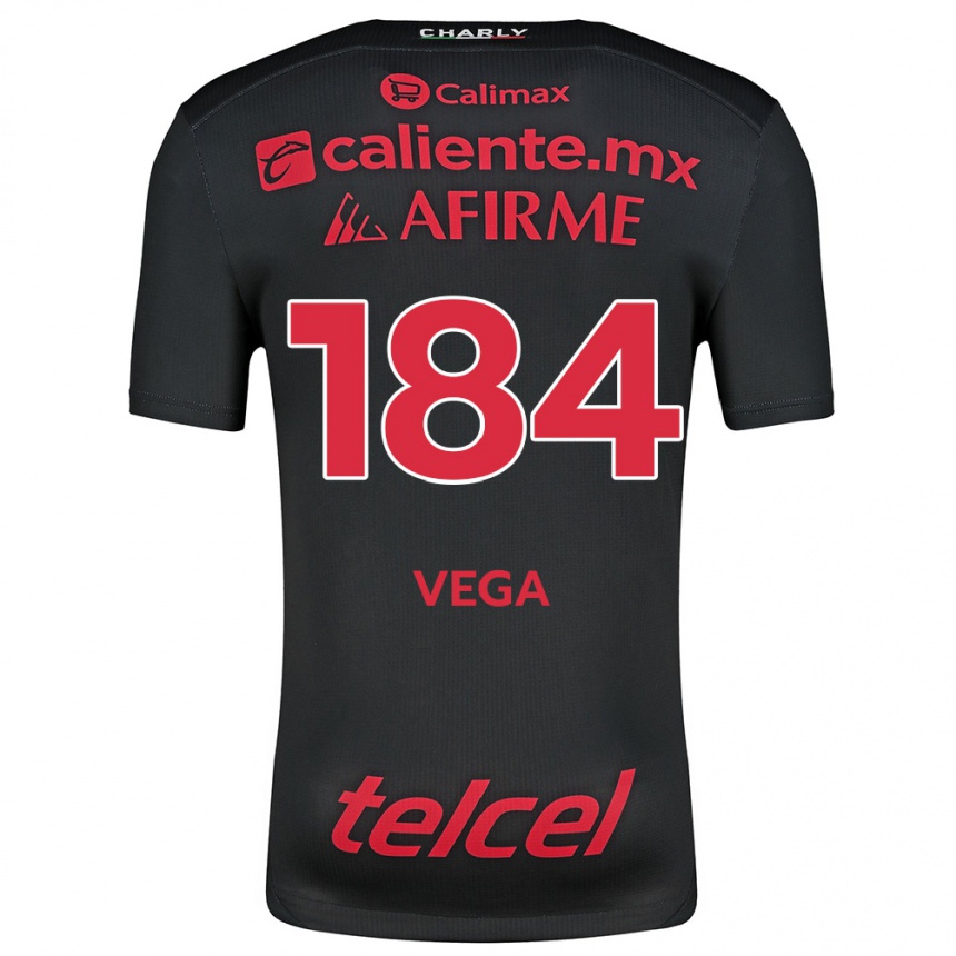 Enfant Football Maillot Daniel Vega #184 Noir Rouge Tenues Domicile 2024/25 Canada