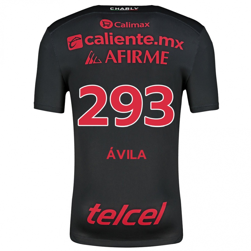 Kids Football Daniel Ávila #293 Black Red Home Jersey 2024/25 T-Shirt Canada