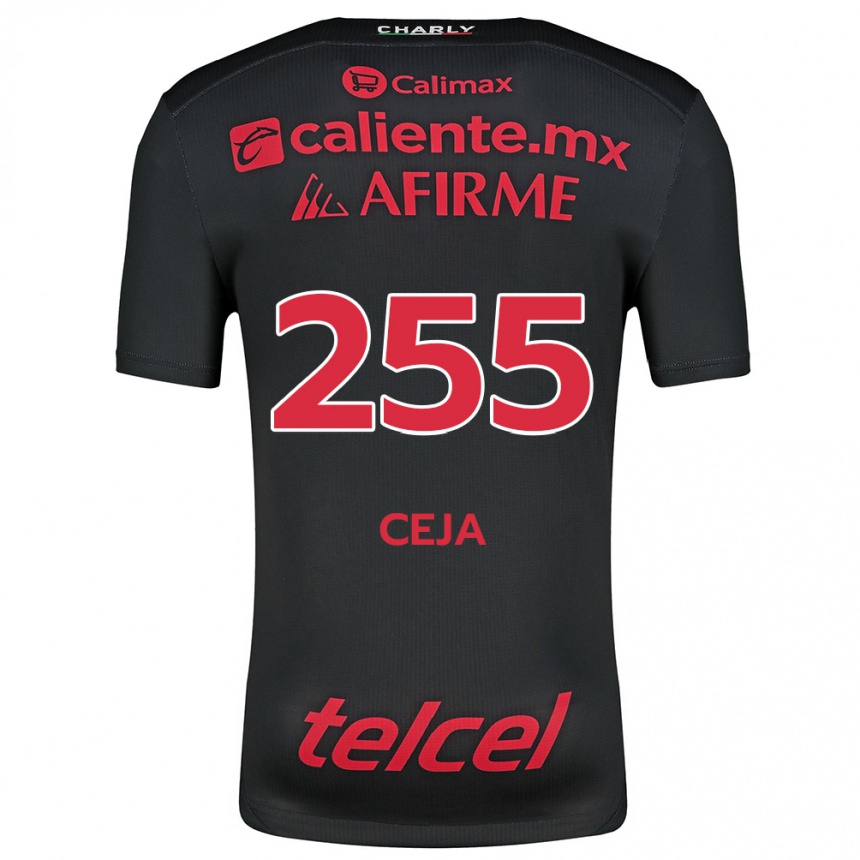 Kids Football Julio Ceja #255 Black Red Home Jersey 2024/25 T-Shirt Canada