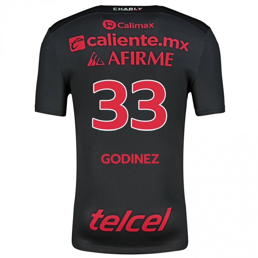 Enfant Football Maillot Rodrigo Godínez #33 Noir Rouge Tenues Domicile 2024/25 Canada