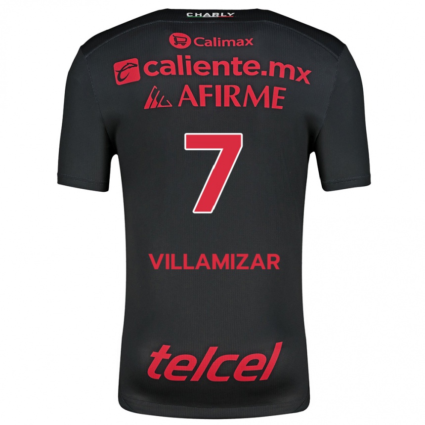 Enfant Football Maillot Paola Villamizar #7 Noir Rouge Tenues Domicile 2024/25 Canada