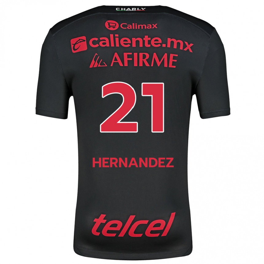 Enfant Football Maillot Inglis Hernández #21 Noir Rouge Tenues Domicile 2024/25 Canada