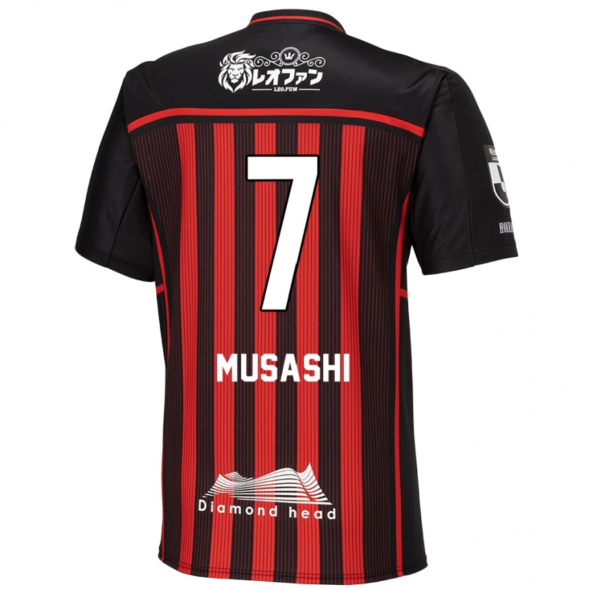 Enfant Football Maillot Musashi Suzuki #7 Rouge Noir Tenues Domicile 2024/25 Canada