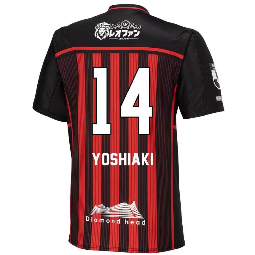 Enfant Football Maillot Yoshiaki Komai #14 Rouge Noir Tenues Domicile 2024/25 Canada