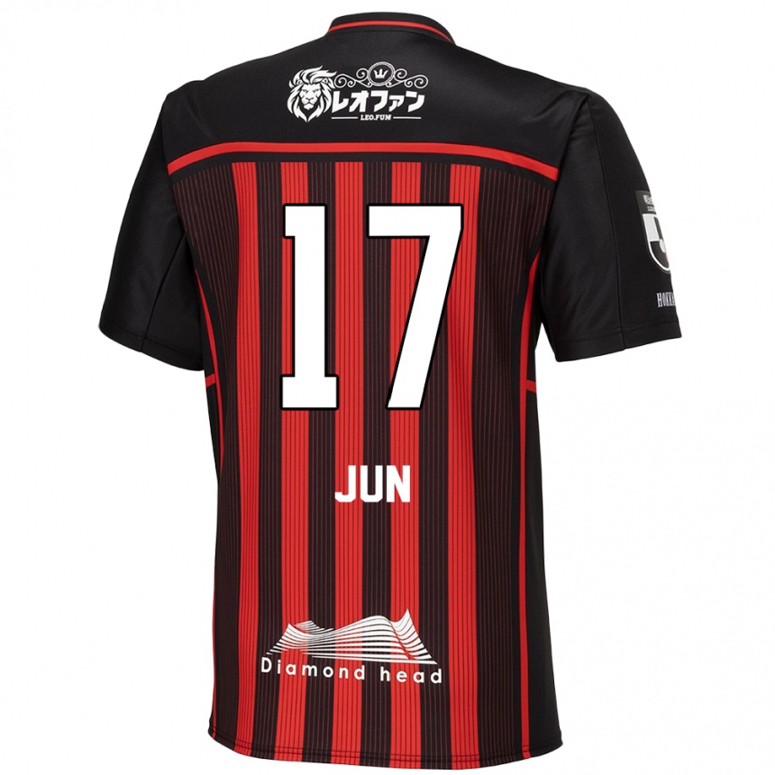 Enfant Football Maillot Jun Kodama #17 Rouge Noir Tenues Domicile 2024/25 Canada