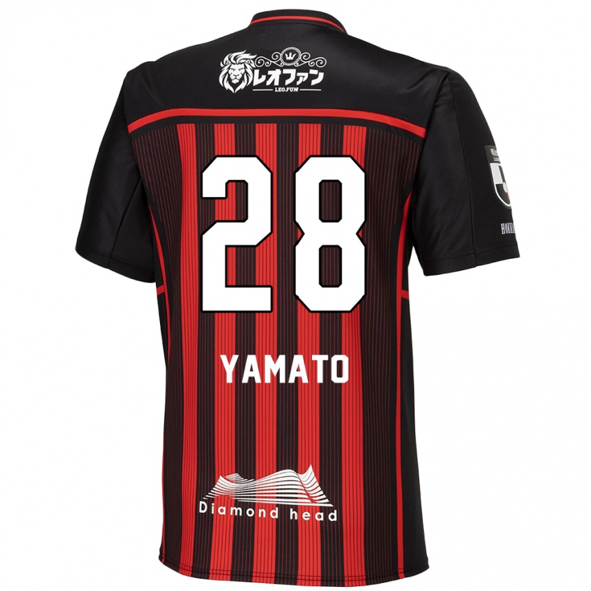 Enfant Football Maillot Yamato Okada #28 Rouge Noir Tenues Domicile 2024/25 Canada