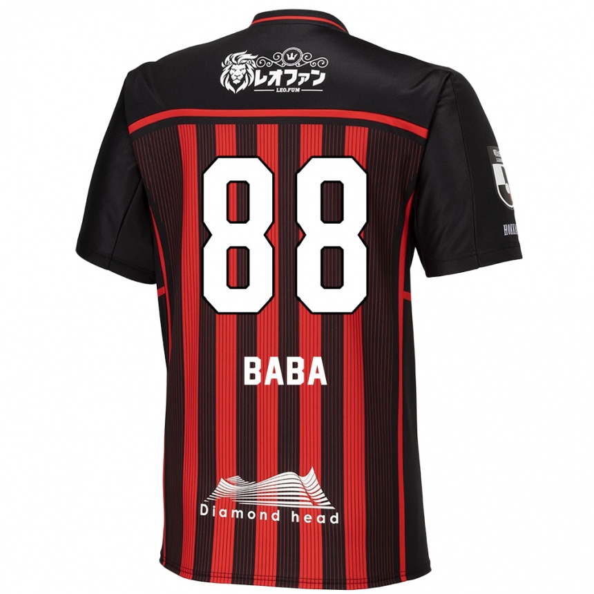 Enfant Football Maillot Seiya Baba #88 Rouge Noir Tenues Domicile 2024/25 Canada