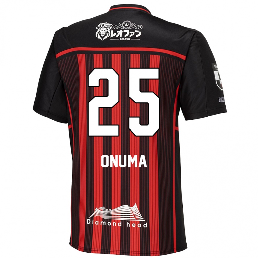 Kids Football Akito Onuma #25 Red Black Home Jersey 2024/25 T-Shirt Canada