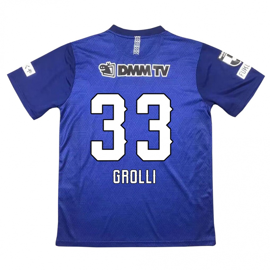 Kids Football Douglas Grolli #33 Dark Blue Home Jersey 2024/25 T-Shirt Canada