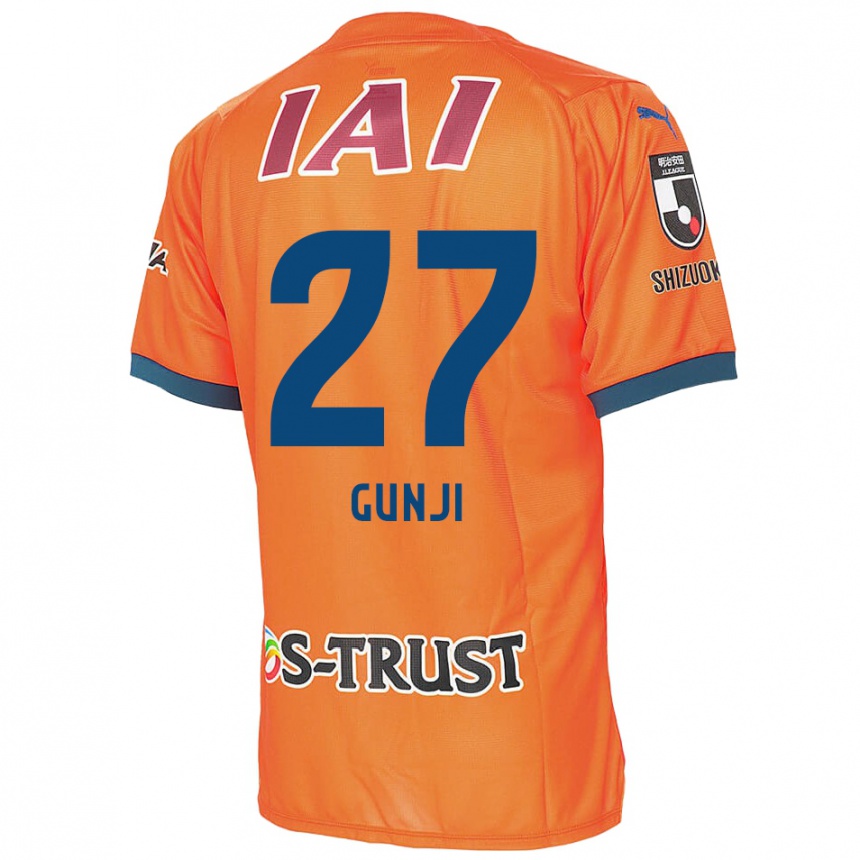 Kids Football Riku Gunji #27 Orange Blue Home Jersey 2024/25 T-Shirt Canada