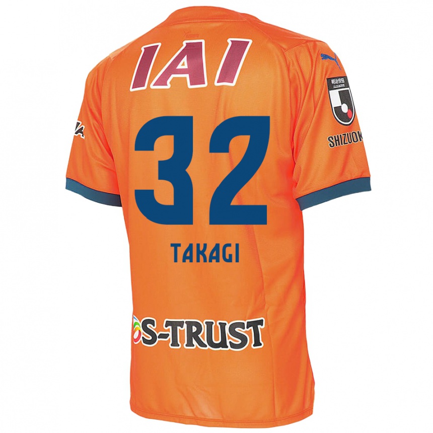 Kids Football Sen Takagi #32 Orange Blue Home Jersey 2024/25 T-Shirt Canada