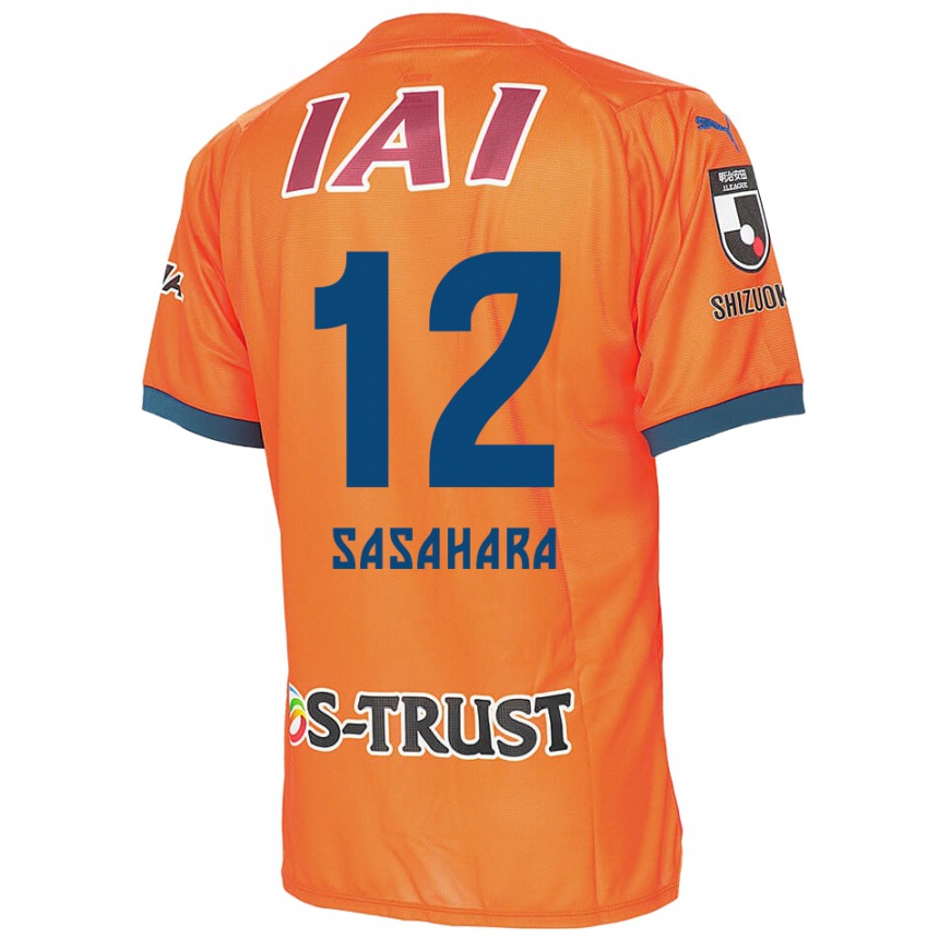 Kids Football Kenshin Sasahara #12 Orange Blue Home Jersey 2024/25 T-Shirt Canada