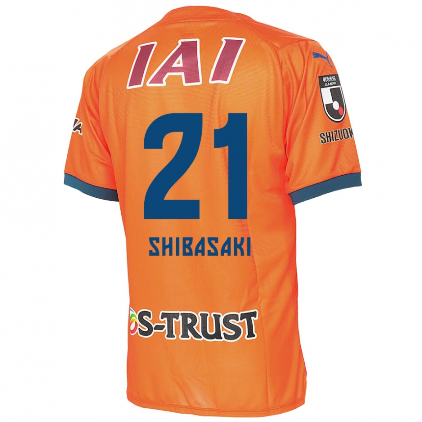 Kids Football Kaito Shibasaki #21 Orange Blue Home Jersey 2024/25 T-Shirt Canada