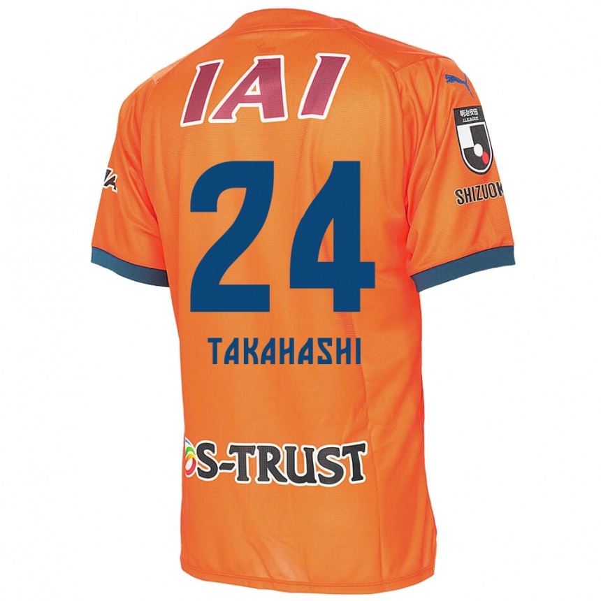 Kids Football Yuzuki Takahashi #24 Orange Blue Home Jersey 2024/25 T-Shirt Canada