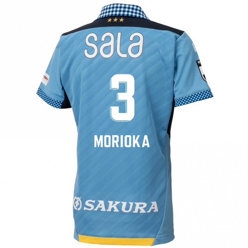 Kids Football Riku Morioka #3 Blue Black Home Jersey 2024/25 T-Shirt Canada