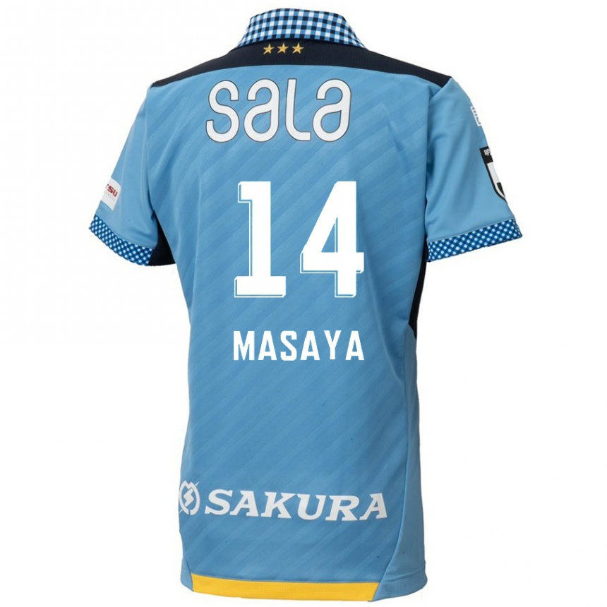 Kids Football Masaya Matsumoto #14 Blue Black Home Jersey 2024/25 T-Shirt Canada