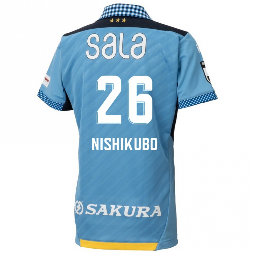 Enfant Football Maillot Shunsuke Nishikubo #26 Bleu Noir Tenues Domicile 2024/25 Canada