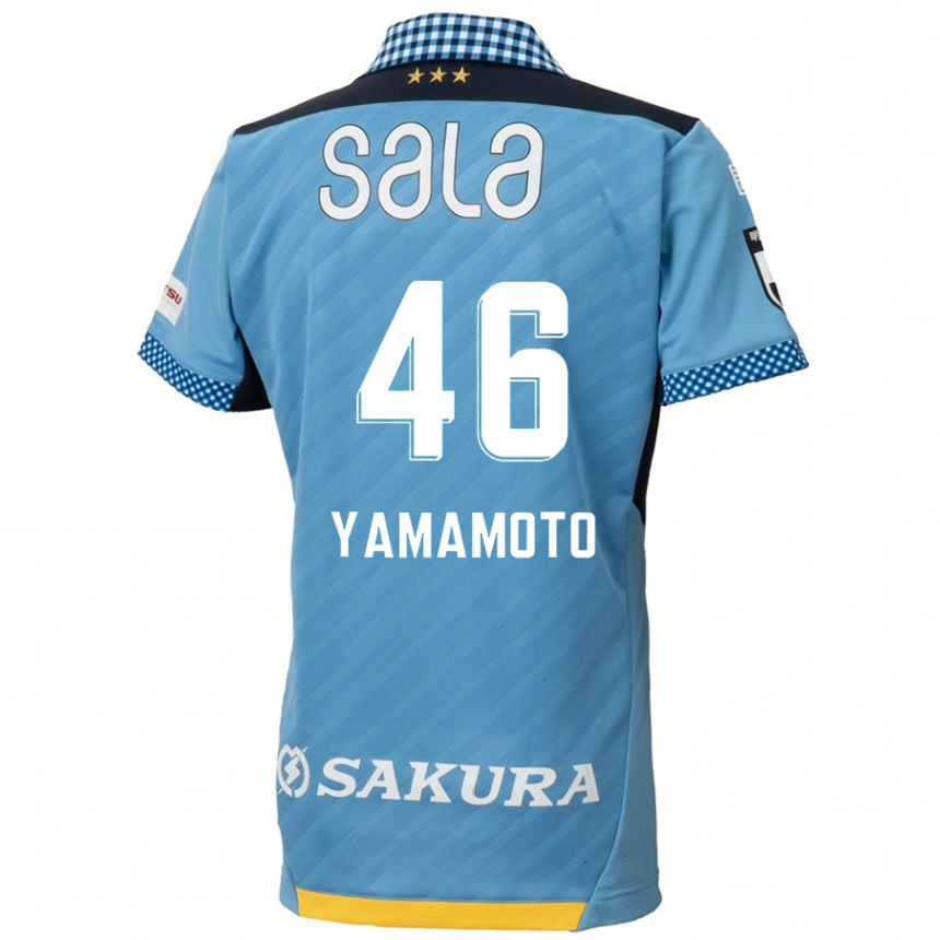 Kids Football Shota Yamamoto #46 Blue Black Home Jersey 2024/25 T-Shirt Canada