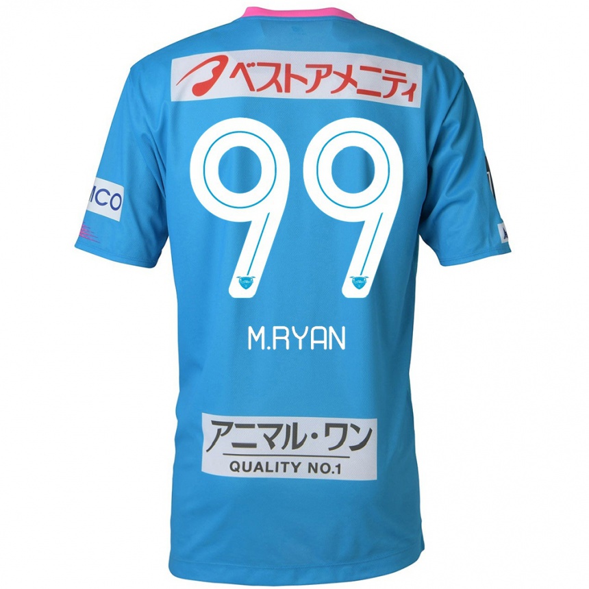 Kids Football Marcelo Ryan #99 Blue Pink Home Jersey 2024/25 T-Shirt Canada