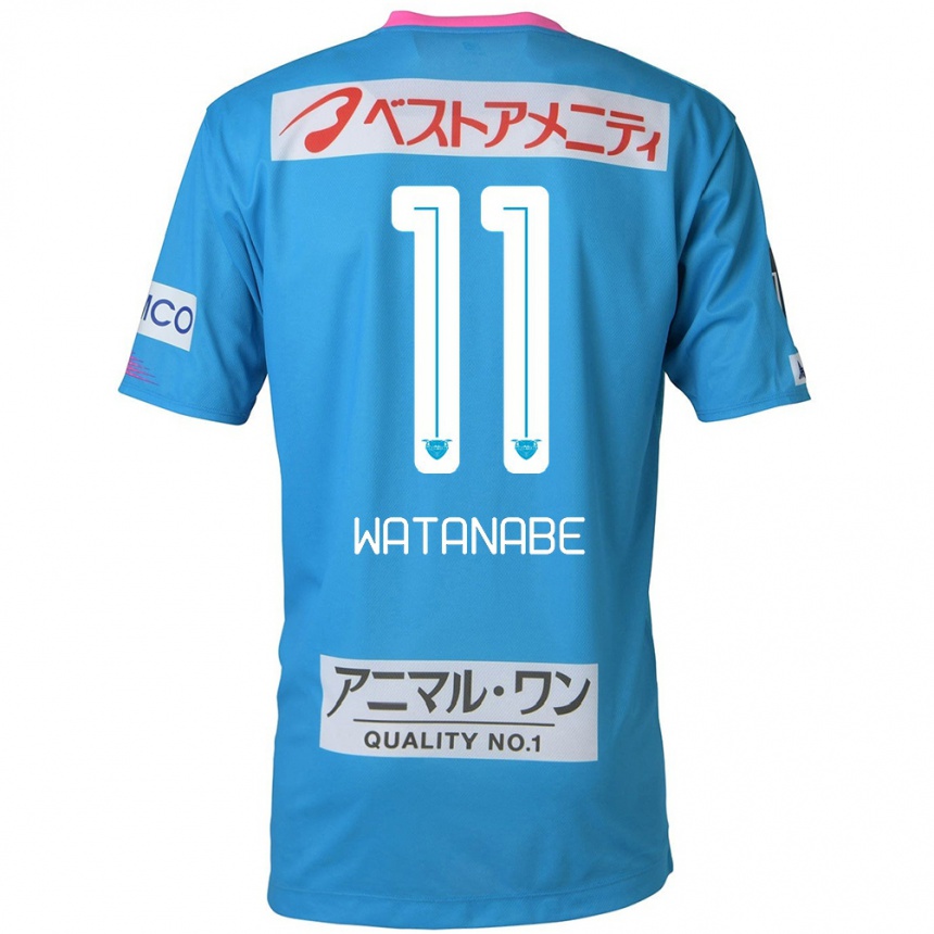 Enfant Football Maillot Shion Watanabe #11 Bleu Rose Tenues Domicile 2024/25 Canada