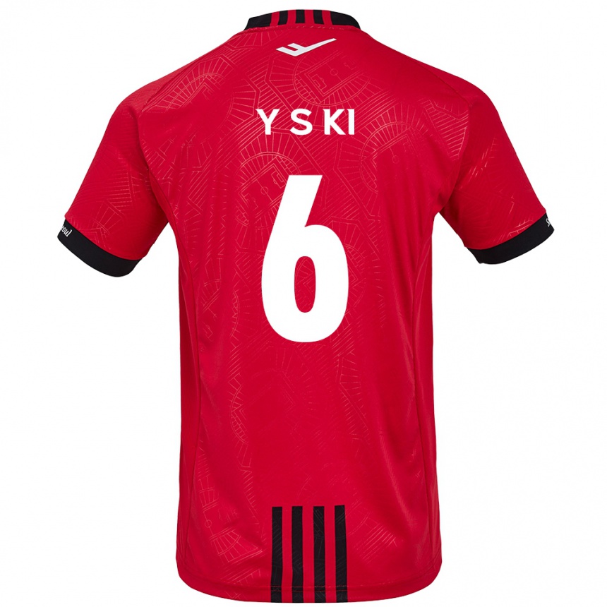 Kids Football Sung-Yueng Ki #6 Red Black Home Jersey 2024/25 T-Shirt Canada