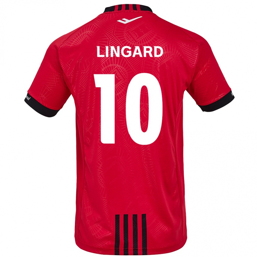 Kids Football Jesse Lingard #10 Red Black Home Jersey 2024/25 T-Shirt Canada