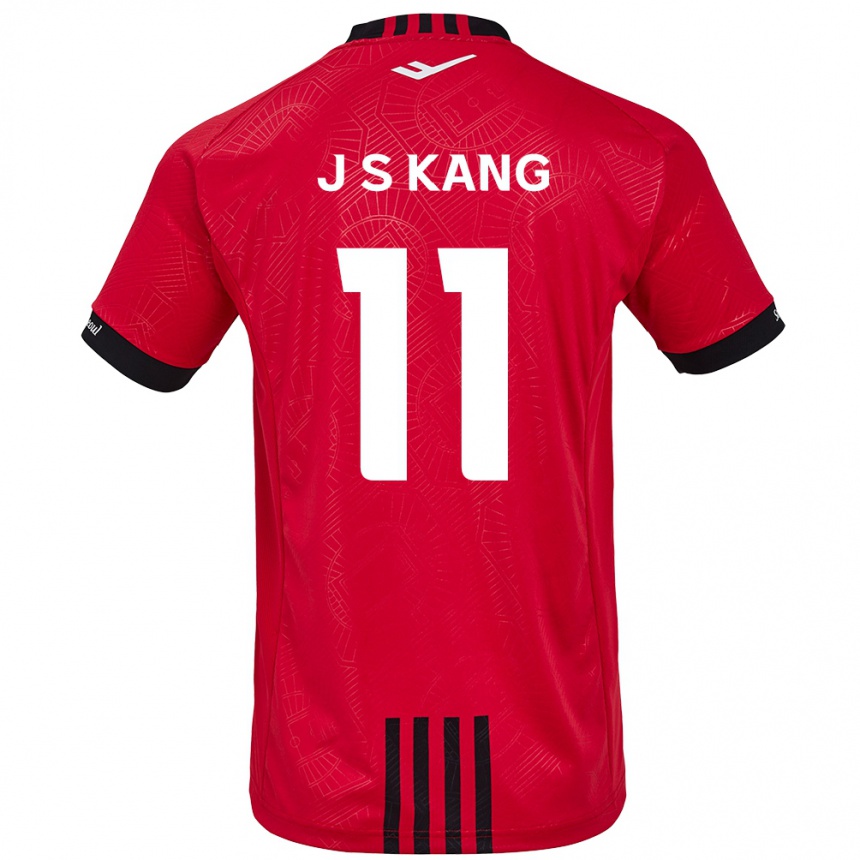 Kids Football Seong-Jin Kang #11 Red Black Home Jersey 2024/25 T-Shirt Canada