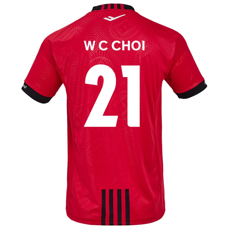 Kids Football Cheol-Won Choi #21 Red Black Home Jersey 2024/25 T-Shirt Canada